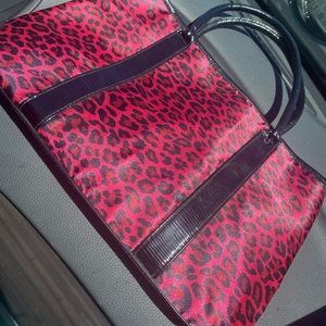 y2k style pink cheetah purse
